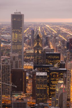 hancock tower Chicago manzarası