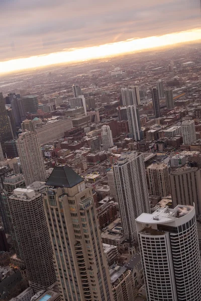 Chicago panoramę miasta z wieży hancock — Zdjęcie stockowe