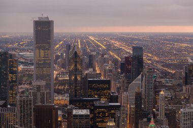 hancock tower Chicago manzarası