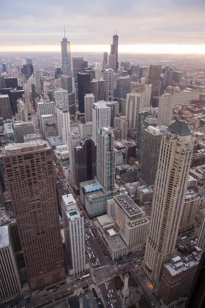 Chicago skyline from the hancock tower — Stock Photo, Image