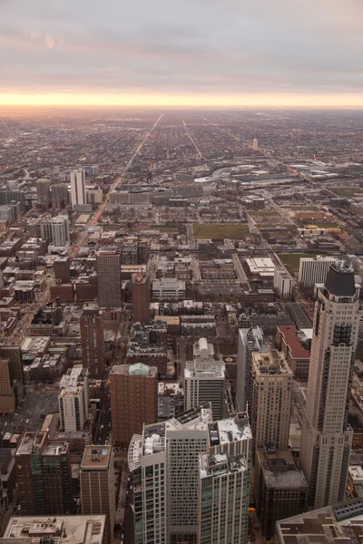 Chicago panoramę miasta z wieży hancock — Zdjęcie stockowe