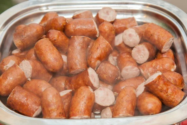 Gekookte kielbasa — Stockfoto