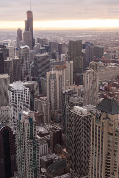 Chicago skyline from the hancock tower — Stock Photo, Image