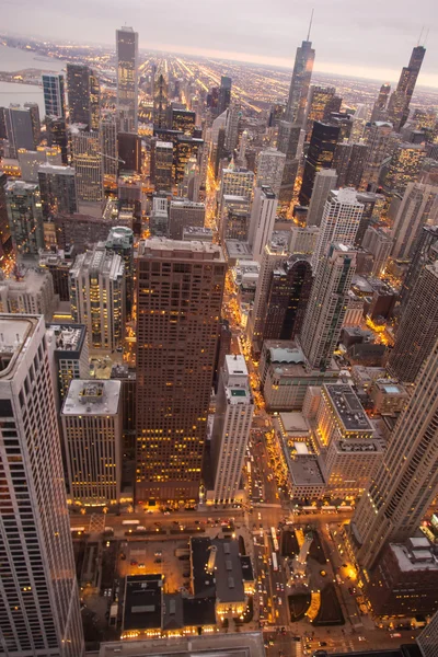 Chicago skyline from the hancock tower — Stock Photo, Image