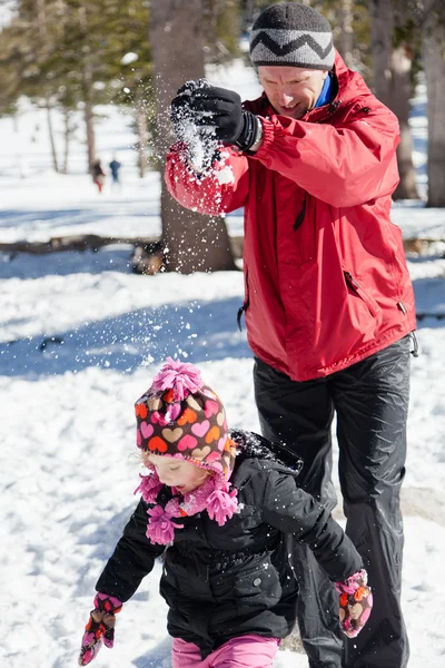 Divertimento neve — Foto Stock