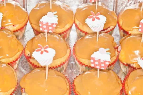 Jordgubb cupcakes — Stockfoto