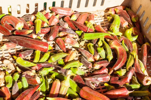 Okra for sale — Stock Photo, Image