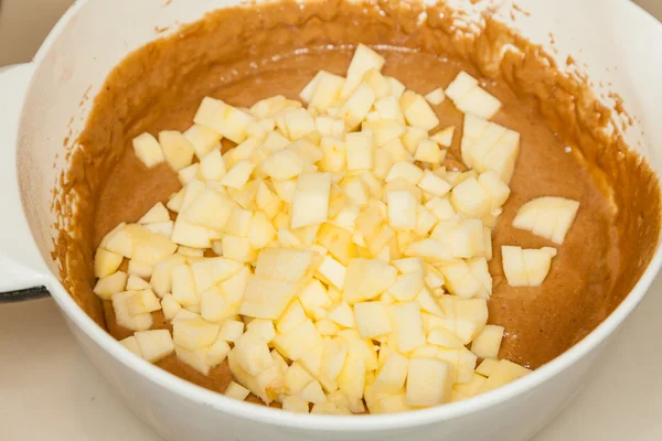 Bolo de maçã de chocolate — Fotografia de Stock