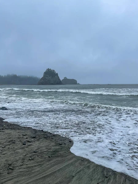 Rialto Beach Washington Eyaletinin Pasifik Okyanusu Nda Yer Alan Bir — Stok fotoğraf