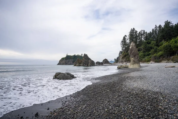 Ruby Beach Den Nordligaste Södra Stränderna Kustdelen Olympic National Park — Stockfoto