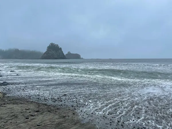 Rialto Beach Een Strand Staat Washington Aan Stille Oceaan Het — Stockfoto