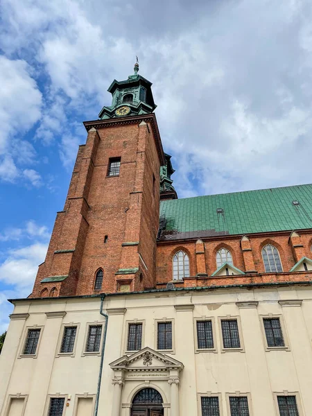 Székesegyház Bazilika Nagyboldogasszony Mária Szent Adalbert Gniezno Lengyelország — Stock Fotó