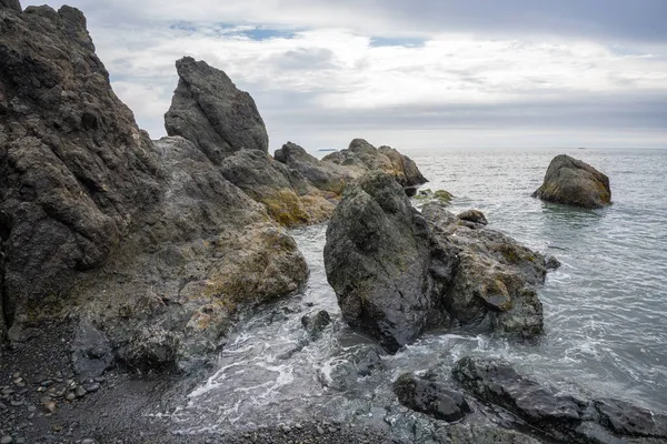 红宝石海滩 Ruby Beach 是美国华盛顿州奥林匹克国家公园 Olympic National Park 沿海地区最北的南部海滩 位于杰斐逊县101号公路上 福克斯镇以南27英里 — 图库照片