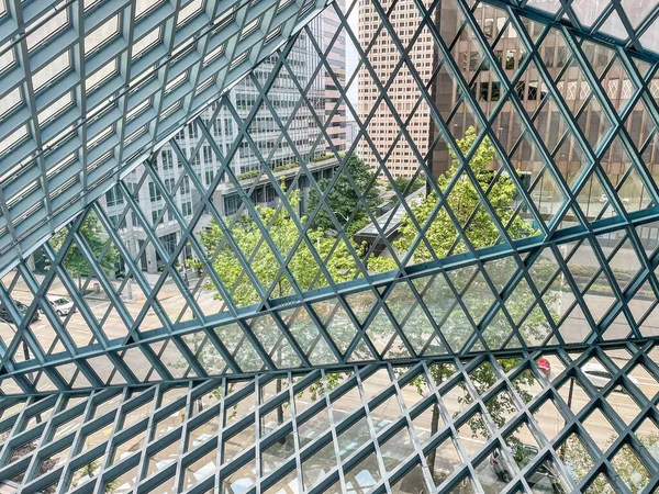 Seattle Central Library Biblioteca Punta Del Sistema Seattle Public Library — Foto Stock