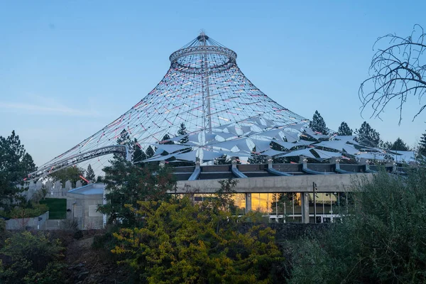 Pavilion Riverfront Steel Cable Structure Located Center Riverfront Park Havermale — Stock Photo, Image