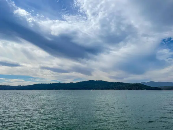 Coeur Alene Lake Een Natuurlijk Stuwmeer North Idaho Gelegen Het — Stockfoto