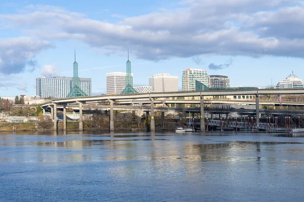 Guvernör Tom Mccall Waterfront Park Ligger Centrala Portland Oregon Längs — Stockfoto