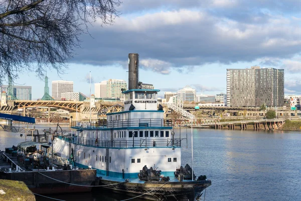 Portland Ist Ein Steuerrad Dampfboot Das 1947 Für Den Hafen — Stockfoto