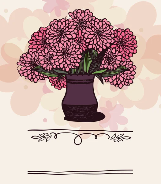 Vase mit Chrysanthemen — Stockvektor