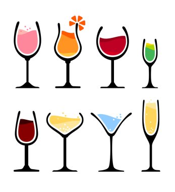 Şarap kadehi kümesi