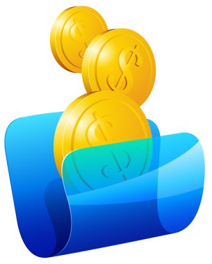 Çelik klasör para ile korunan