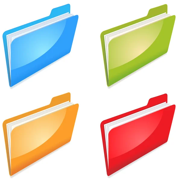 Kolor folderów office — Wektor stockowy