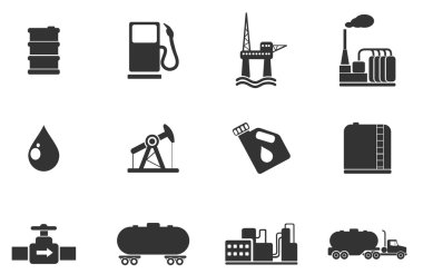 Petrol ve petrol sanayi nesnelerin simgeleri