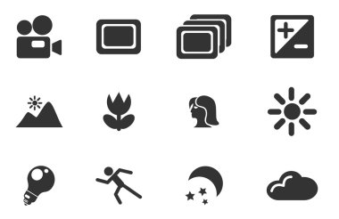 Fotoğraf siluet simge modları