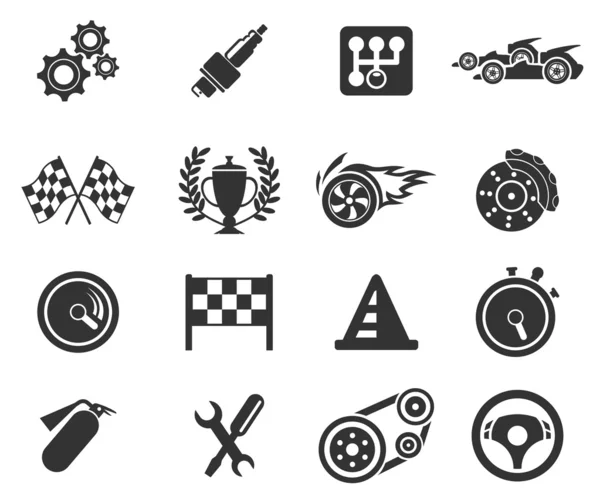 Iconos de carreras — Vector de stock