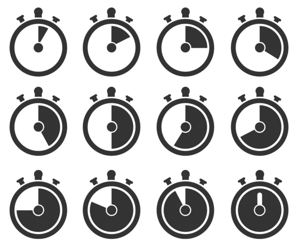 Timer icons — Stock Vector