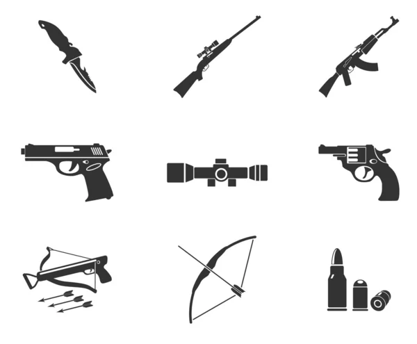 Símbolos de armas — Vetor de Stock