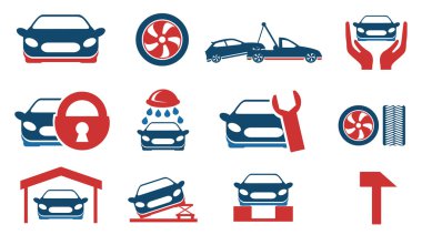 Araba hizmetleri Icon set