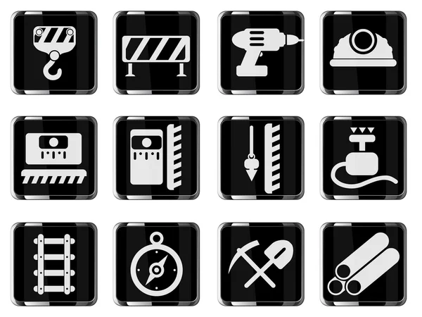 Symboles du matériel de construction — Image vectorielle