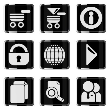 Web sitesi vektör parlak Icon set