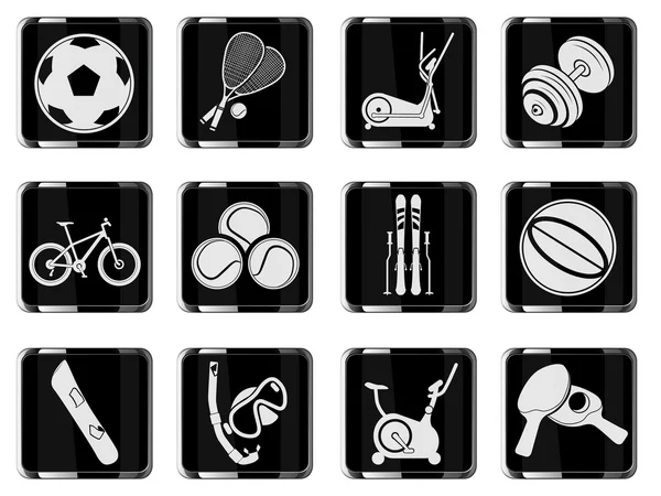 Sport uitrusting symbolen — Stockvector