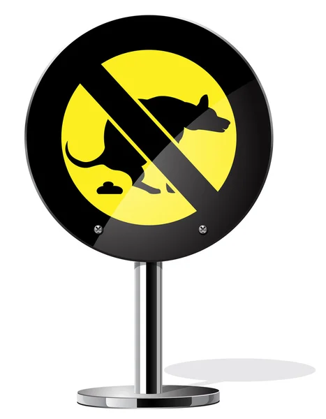 Paseo del perro está prohibido — Vector de stock