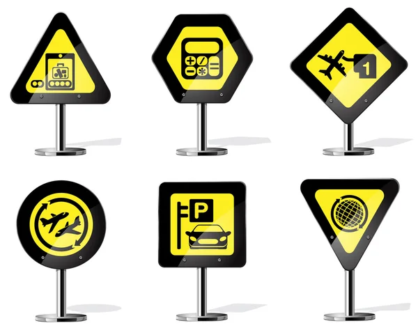 Road Sign Icons — Stock Vector