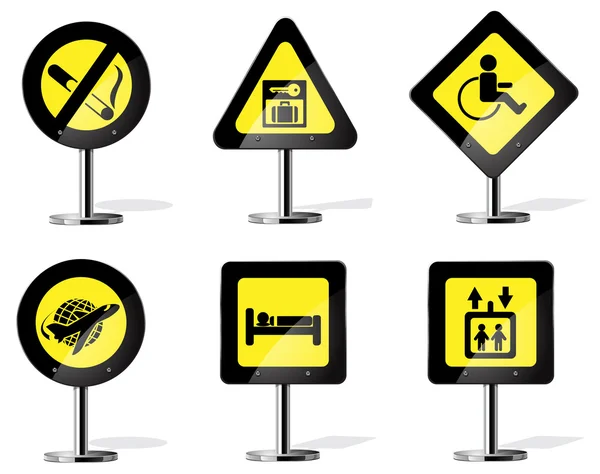 Road Sign Icons — Stock Vector