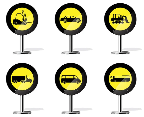 Icônes de signalisation routière — Image vectorielle