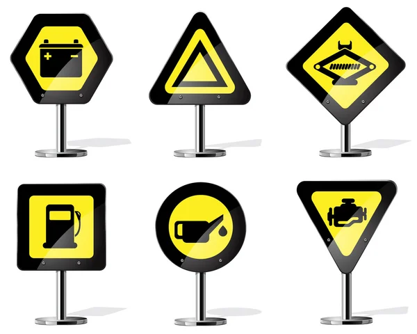 Road Sign Icons — Stock Vector