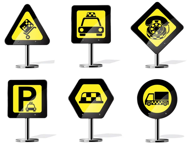 Señal de tráfico iconos — Vector de stock