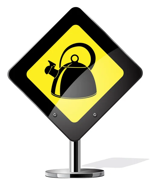 Teapot sign — Stock Vector