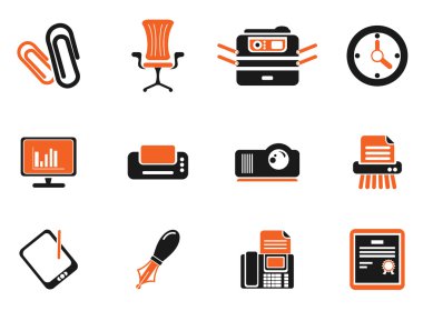 Office basit vektör ikonlar