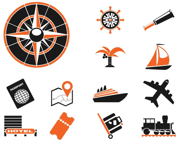 Tourism and Travel Icons — Stock Vector