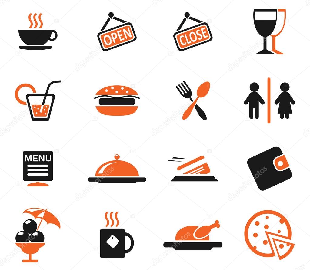 Cafe Silhouette Icons