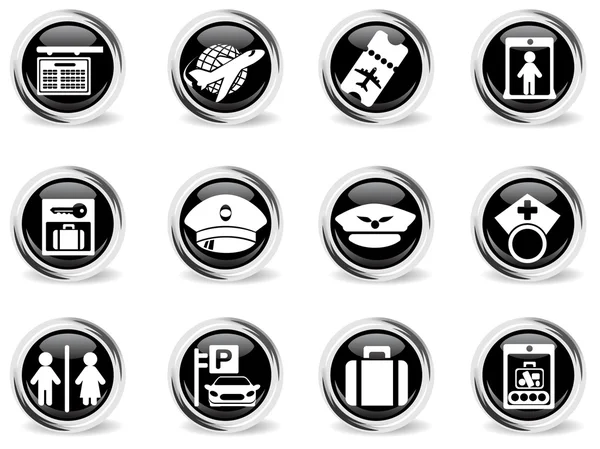 Airport icons — Stock Vector