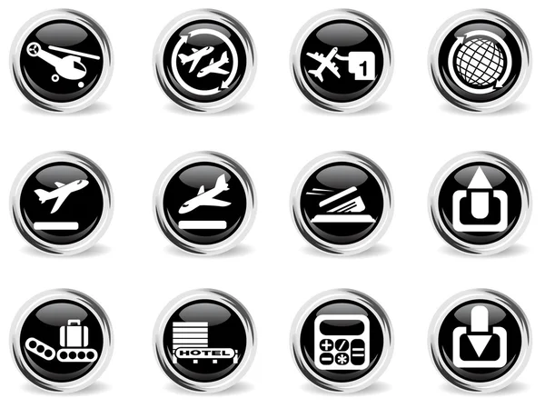 Airport icons — Stock Vector