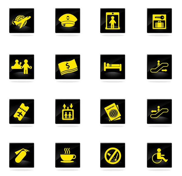 Airport icons — Stock Vector