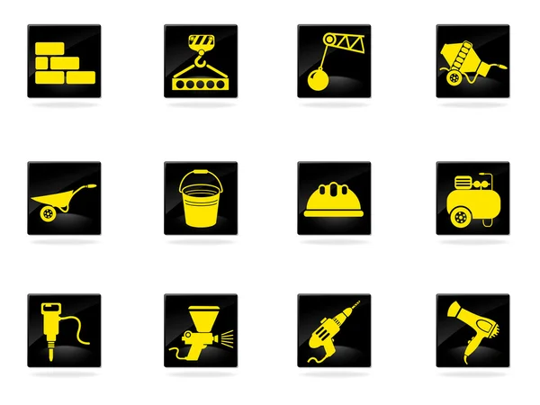 Símbolos del equipo de construcción — Archivo Imágenes Vectoriales