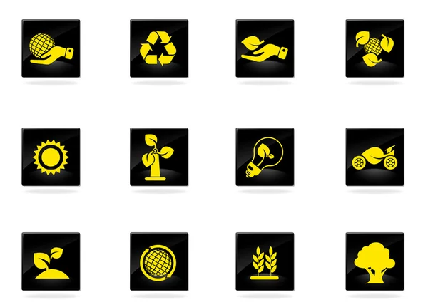 Ecology Icons — Stock Vector